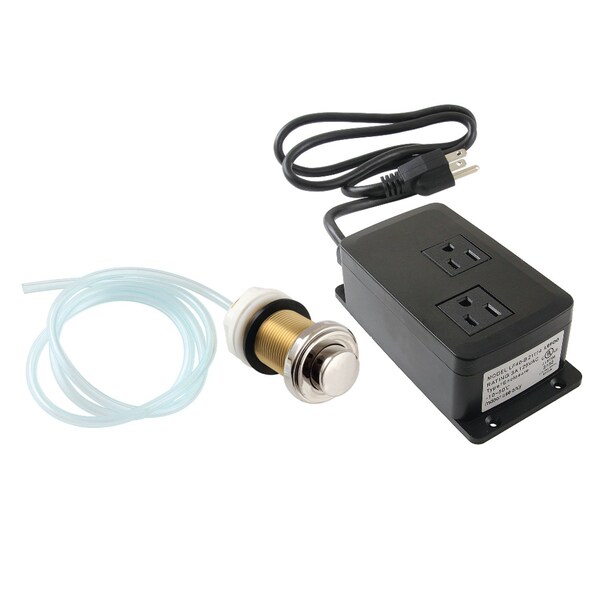 Dual Outlet Garbage Disposal Air Switch Kit, Polished Nickel